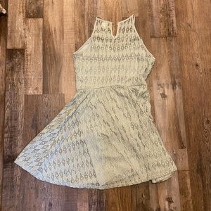 Juniors, medium Lily star halter lace dress.